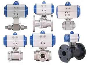 ANSI JIS DN 100 valvola a sfera pneumatica personalizzabile in acciaio inossidabile