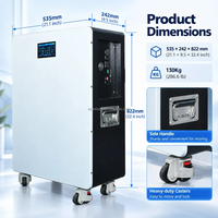 Batterie de stockage d'énergie domestique Docan EU USA Stock 48V 300Ah 16kWh LiFePO4, packs de batteries murales 314Ah, BMS intelligent 200A WiFi