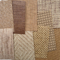 Papier peint antistatique tressé en paille, revêtement mural naturel, style chinois, motif tapis de tatami inspiré du zen pour murs de maison d'hôtes