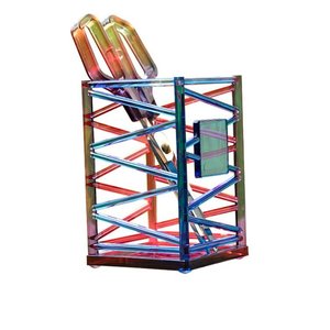 Juego de grapadora acrílica de arcoíris <span class=keywords><strong>para</strong></span> oficina, escuela y hogar, con dispensador de <span class=keywords><strong>cinta</strong></span> grapadora, soporte <span class=keywords><strong>para</strong></span> bolígrafo, caja removedora de notas - Product Image 3