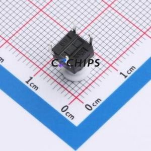 TSW06111-090B331CA-003E Tactile Switch Through hole-4P,6.1x6.1mm Switch Single Pole Single Throw Round Button 1.8N 6.1mm - Product Image 2