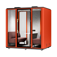 Cabine d'enregistrement insonorisée mobile et silencieuse de conception modulaire pour entrepôts et centres commerciaux – Pod de bureau durable