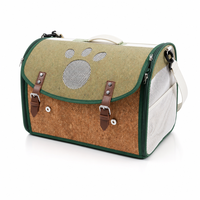 Sac de voyage pour animaux de compagnie YAOYUE en liège pour chats et petits chiens, avec découpes en forme de patte et trous d'aération, transporteur léger