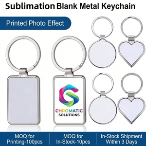 <span class=keywords><strong>Llaveros</strong></span> de sublimación al por mayor, en blanco, de metal, rectangulares, redondos, con forma de corazón, para transferencia térmica, en stock - Product Image 1