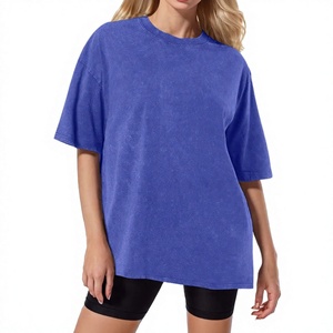 Camiseta de Mujer al por Mayor OEM con Logotipo Personalizado, 240 GSM, 100% Algodón, Corte Regular, Hombros Caídos, Lavado Ácido, Secado Rápido, Estilo Casual - Product Image 5