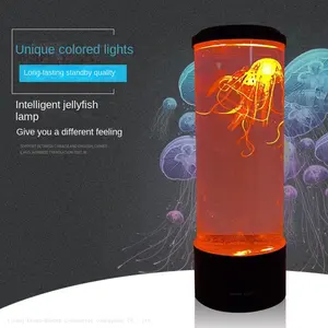 Creativity Medium simulation cylindrical LED jellyfish light USB plug-in color-changing jellyfish atmosphere light night light