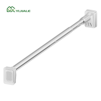 YIJIALE Barre per Tende Regolabili a Un Clic, Bianche, 1-2,2m, 32mm, per Bagno, Campione Rapido da Fabbrica 30000m2