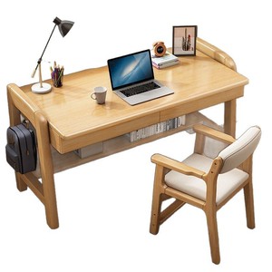 <b>Solid</b> <b>Wood</b> <b>Desk</b> 80x60x75cm 100x60x75cm 120x60x75cm 140x60x75cm Home Study Bedroom Computer <b>Desk</b> With Shelf - Product Image 5