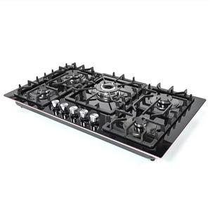 Cuisinière à gaz encastrable avec surface en verre trempé, 5 brûleurs, usage domestique, classe énergétique A, protection anti-flamme, nettoyage facile - Product Image 1