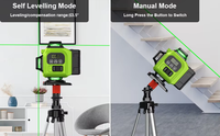 Niveau laser professionnel pour marquage au sol et mural, kit de niveau laser à faisceau vert auto-nivelant 360° pour travaux de construction