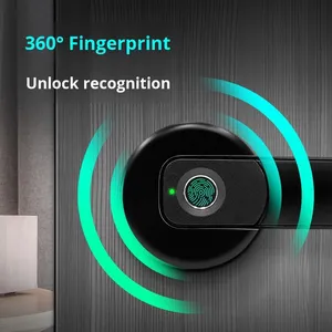 Cerradura Inteligente WiFi para Interiores de Aleación de Zinc con Huella Dactilar y Contraseña, Apertura con un Toque, Antirrobo, para Puertas de Madera, Hogar, Oficina, Apartamento, Datos en la Nube - Product Image 4