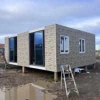 BOX SPACE Maisons préfabriquées modernes en acier pour atelier, bureau à domicile, design mobile prêt à l'emploi, certifié CE, durée de vie de 15 à 20 ans