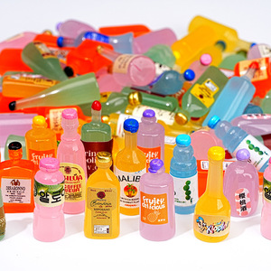 Botellas de resina en miniatura que brillan en la oscuridad, estilos variados para adornos de bricolaje, decoración del hogar, suministros de manualidades de resina plástica - Product Image 1