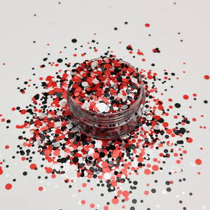 High Quality Bulk Wholesale Matte <strong>Red</strong> Dots Shape Mixed <strong>Glitter</strong> for Arts and Crafts Supplies - Product Image 3
