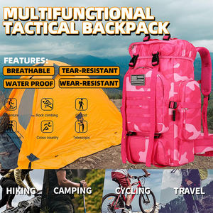 Outdoor Waterproof Hiking <b>Backpack</b> <b>Large</b> Bag Custom Logo Pink Durable Mountain Climbing <b>Backpack</b> - Product Image 6