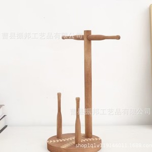 Wooden Jewelry Organizer Desktop Necklace Rack Solid Wood Storage Display <b>Stand</b> For Home Decor - Product Image 4