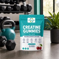 Complément de créatine monohydrate 5g en gommes sans sucre, végétalien, pré-entraînement, vente en gros, OEM, marque privée pour femmes, en sachets