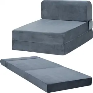 Colchón Convertible de Espuma Viscoelástica para Habitación de Invitados, Sofá Cama Plegable, Sillón Futón - Product Image 1