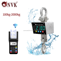 Báscula Colgante NVK Económica con Pantalla LED Impermeable, Modelo OEM OCS-E, de Acero Inoxidable, 1t-3t, para Uso Doméstico y Pesca