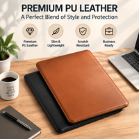 Housse d'ordinateur portable en cuir PU mince de qualité supérieure, étui de protection rigide en EVA moulé, antichoc, sac de voyage fin pour mini-ordinateur portable