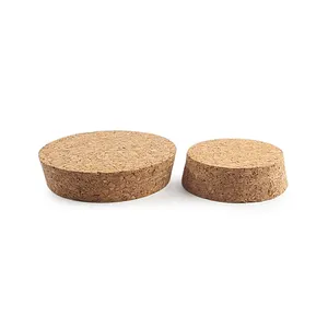 customized size cork lid stopper for glass tube bottle and glass jar sealed wholesale