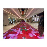 Popular P3.91 azulejo de pista de baile para interiores pantalla Led pantalla interactiva alfombra roja Fondo Video pared 500x1000mm Panel