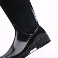 Bottes de pluie longues en PVC à motif floral imprimé sur toute la surface, couleur OEM, pour femme, style mode