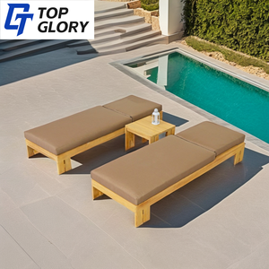 TG-Lit <span class=keywords><strong>de</strong></span> repos <span class=keywords><strong>de</strong></span> luxe en aluminium Chaise longue d'extérieur pour patio, plage, piscine et cour Chaises longues Meubles - Product Image 2