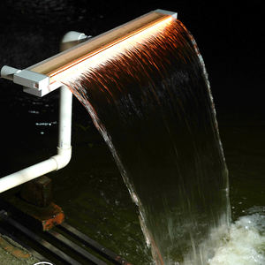 Jardín piscina acrílico Led colorido piscina <span class=keywords><strong>cascada</strong></span> hoja vertedero pared agua descenso con Control remoto - Product Image 2