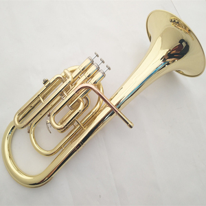 Vente en gros/OEM/prix d'usine laiton populaire Instrument occidental débutants trois cor ténor droit mi bémol natation or étudiant adulte musique bugle - Product Image 2