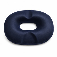 Coussin de siège personnalisable en mousse à mémoire de forme tricotée, oreiller donut pour chaise de bureau, amovible et lavable, soutien post-partum et grossesse