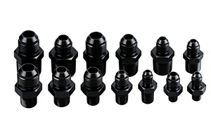 Adaptor Aluminium AN4/6/8/10/12 ke Ulir NPT untuk Pendingin Oli, Pompa Bahan Bakar, dan Pengukur Tekanan dengan Finishing Biru dan Hitam - Product Image 5