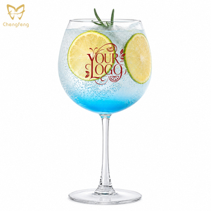 Grand verre à <span class=keywords><strong>vin</strong></span> fait à la main Paunch Bourgogne verre, cocktail/<span class=keywords><strong>vin</strong></span> rouge/verre tonique verre à gin avec logo personnalisé - Product Image 1