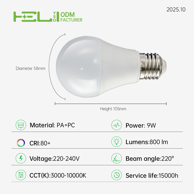 Heli Factory Price LED a Bulb 5W7W/9W/10W/12W/15W/18W/20W/24W E27/B22 Light Bulb Wholesale LED Lighting