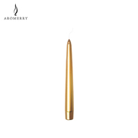 Bougies en cire de paraffine marron clair de 20 cm en gros - Sans fumée, non parfumées pour Noël, mariages, fêtes et décoration intérieure