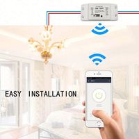 Interrupteur mural intelligent Wifi pour la maison, compatible avec l'application Tuya Smart Life, module de relais intelligent sans fil Wifi, coque de prise