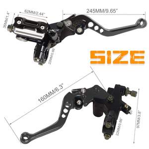 Levier de frein et d'embrayage universel pour moto avec réservoir de liquide de frein intégré, compatible avec les systèmes de guidon de 7/8 pouces - Product Image 3