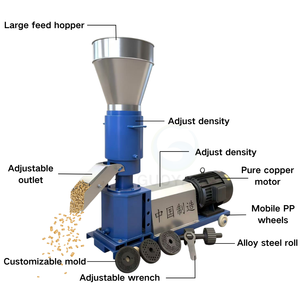 Machine à granulés d'aliments pour petites exploitations agricoles, 150-200 kg/h, achat de panique |   Parfait pour l'élevage familial de volailles et de bétail - Product Image 5