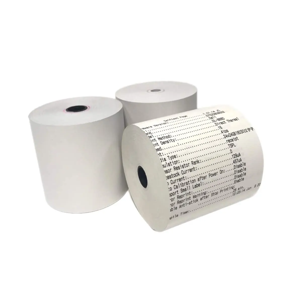נייר תרמי באיכות פרימיום 80x80 מ""מ 80x70 מ""מ 57x40 מ""מ מדפסת קופה רושמת גלילי נייר תרמי