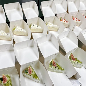 Mini Cake Packaging Box Base Tray 2/3-inch Dessert Slices for <strong>Basque</strong> Baked Goods French Pastriesdisposable Takeaway Container - Product Image 4