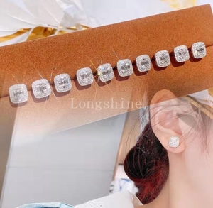 Longshibe เครื่องประดับเพชรกลาง Buggete กับสองรอบ Hola เพชรตั้งต่างหู - Product Image 3