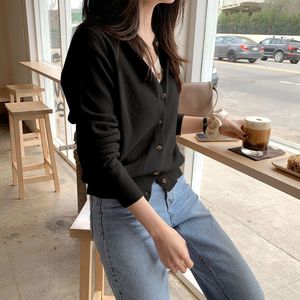 Suéter Cárdigan Ajustado para Mujer, Manga Larga, Cierre de Botones, Color Ciruela, Estilo Casual - Product Image 5