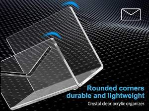 منظم رسائل ملف أكريليك شفاف حديث حامل بريد عمودي مكتب خفيف الوزن حامل فاتورة كونترتوب حامل فرز - Product Image 3