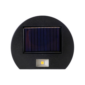 โคมไฟติดผนังพลังงานแสงอาทิตย์กลางแจ้ง 12 LED 1.2w กระจกนูนทรงกลมสวนระเบียงแสงสว่างกันฝน - Product Image 1