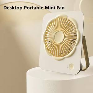 Portable Ultra-Thin 180 Tilt Folding Personal Fan USB Rechargeable Quiet Handheld <b>Desk</b> Fan for Office Household Modern Safe - Product Image 2