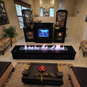 Certification CE <span class=keywords><strong>Cheminée</strong></span> automatique à bio <span class=keywords><strong>éthanol</strong></span> <span class=keywords><strong>Cheminée</strong></span> TV à insert mural <span class=keywords><strong>Cheminée</strong></span> intelligente à télécommande de style linéaire - Product Image 2