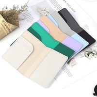 Mode plaine Texture PU cuir passeport couverture porte-billet diverses couleurs passeport protection de haute qualité