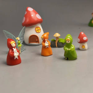 Nueva Figura Decorativa de Casa de Hongo de Hadas en 3D, Gnomo de Dibujos Animados, Manualidades Kawaii, Miniatura de Jardín, Decoración de Hogar de Bosque Mágico, Dijes de Resina - Product Image 6