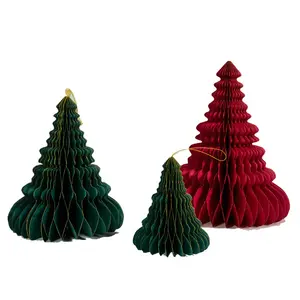 Christmas Paper Honeycomb Ornament Xmas Christmas Tree Home Paper Ornament For Christmas Tree Festival Decorations