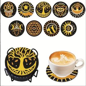 ชุดภาพวาดเพชร 5 มิติ แบบสองด้าน 6 ชิ้น สีชมพู ลายสัตว์ พร้อมกรอบ สำหรับตกแต่งฮาโลวีน - Product Image 6